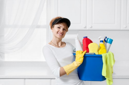 Local curtain cleaning for a commercial space in KT2