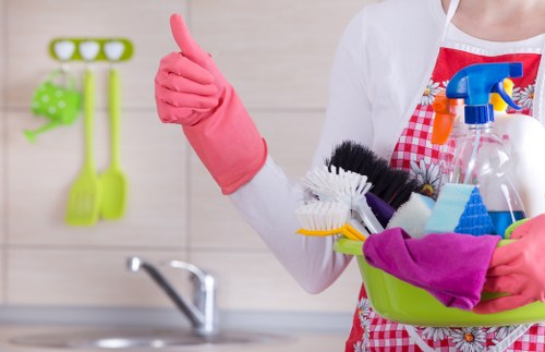 Sustainable carpet cleaning practices with waste separation and recycling