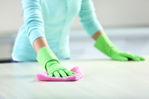 Deep cleaning treatment for hallway carpet in KT2 property