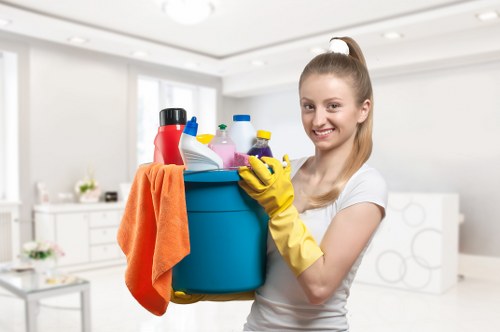 Routine cleaning in a KT2 property with floors, surfaces, and shared areas cared for